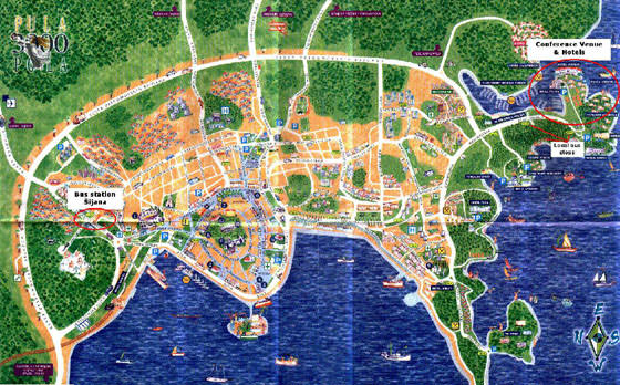 Detailed map of Pula 2