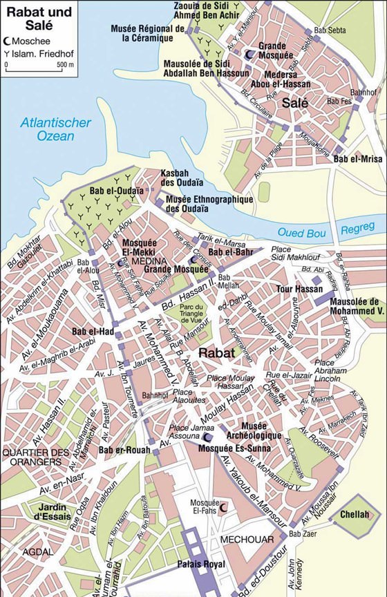 Детальная карта Рабата 1