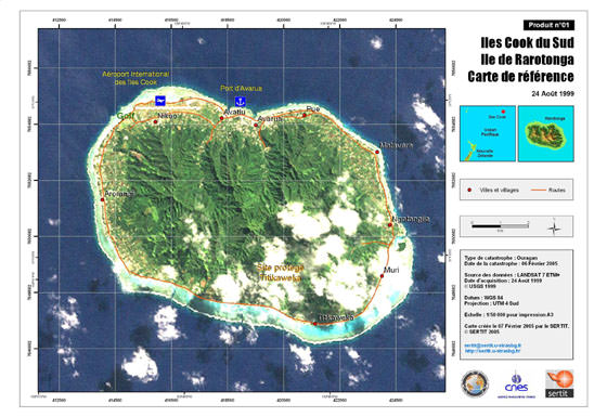 Große Karte von Rarotonga Insel 1