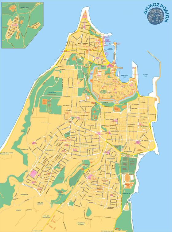 Detailed map of Rodos 2