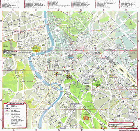 Detailed map of Rome 2