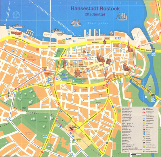 Large map of Rostock 1