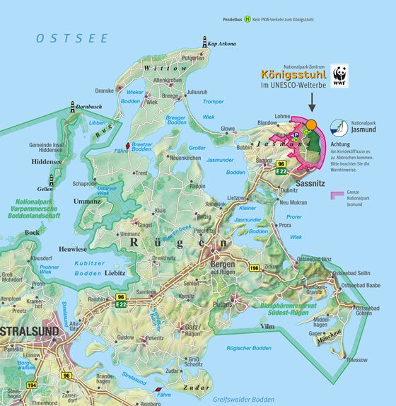 Детальная карта острова Руген 1