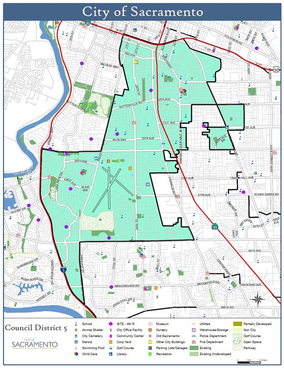 Detailed map of Sacramento 2