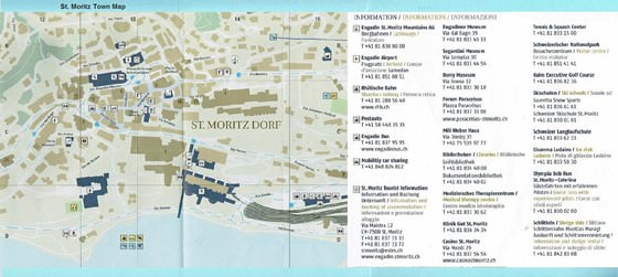 Gedetailleerde plattegrond van Sankt Moritz