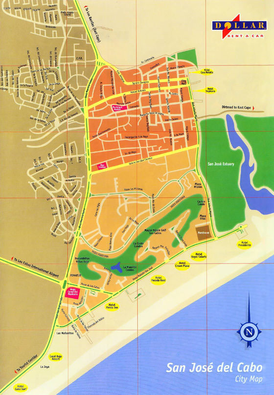 Детальная карта Сан-Хосе-дель-Кабо 1