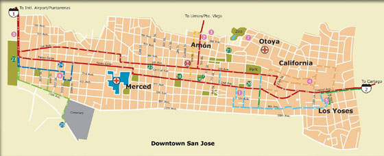 Stadtplan von San Jose