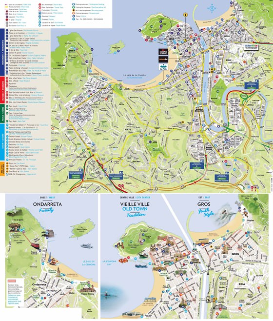 Hoge-resolutie kaart van San Sebastian