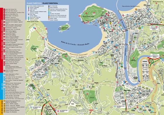 Gedetailleerde plattegrond van San Sebastian