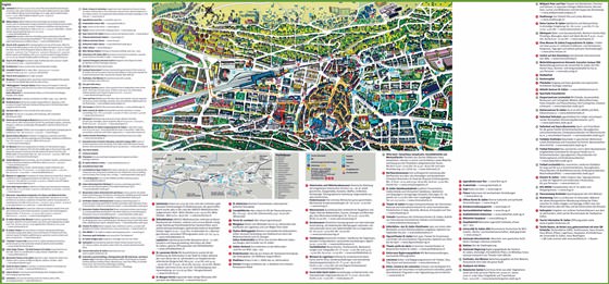 Gedetailleerde plattegrond van Sankt Gallen