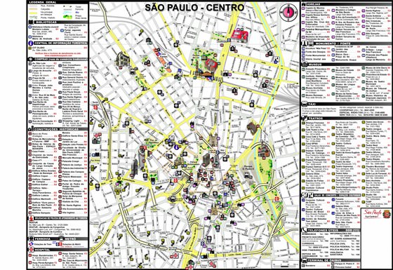 Mapa detallado de Sao Paulo 2