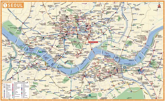 Large map of Seoul 1