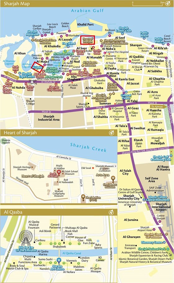 Große Karte von Sharjah 1