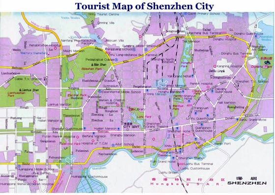 Large map of Shenzhen 1