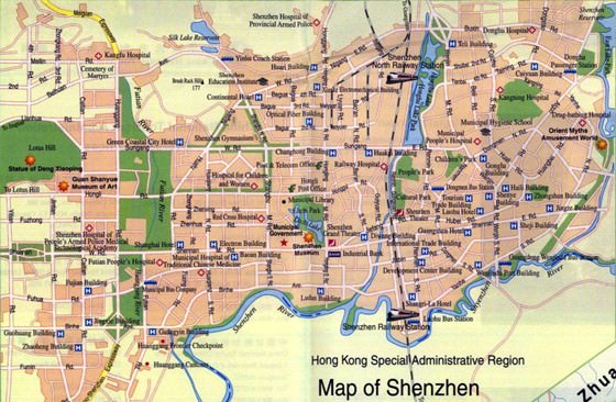 Подробная карта Шенжен 2