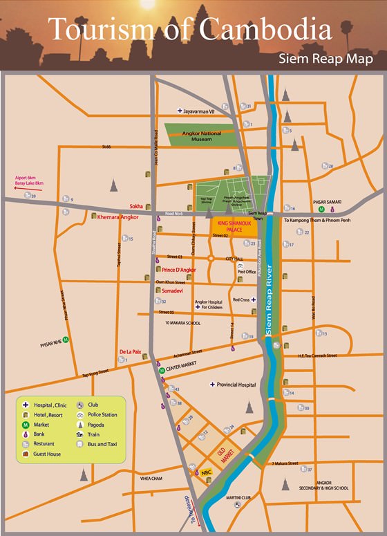 Large map of Siem Reap 1