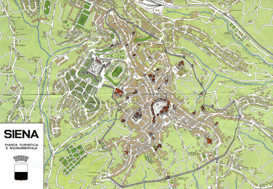 Detailed map of Siena 2