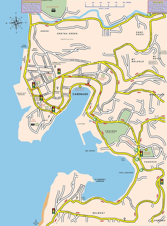 Детальная карта Сент-Джорджеса 1