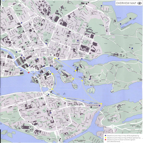 Gedetailleerde plattegrond van Stockholm
