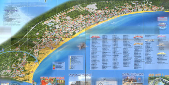 Gedetailleerde plattegrond van Sunny Beach