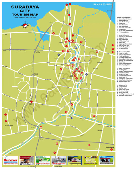 Large map of Surabaya 1