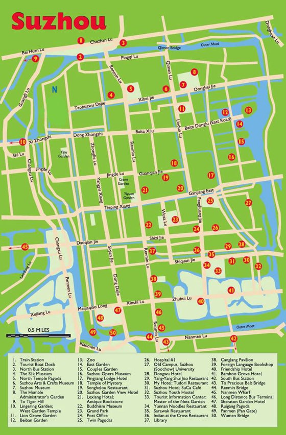Detailed map of Suzhou 2