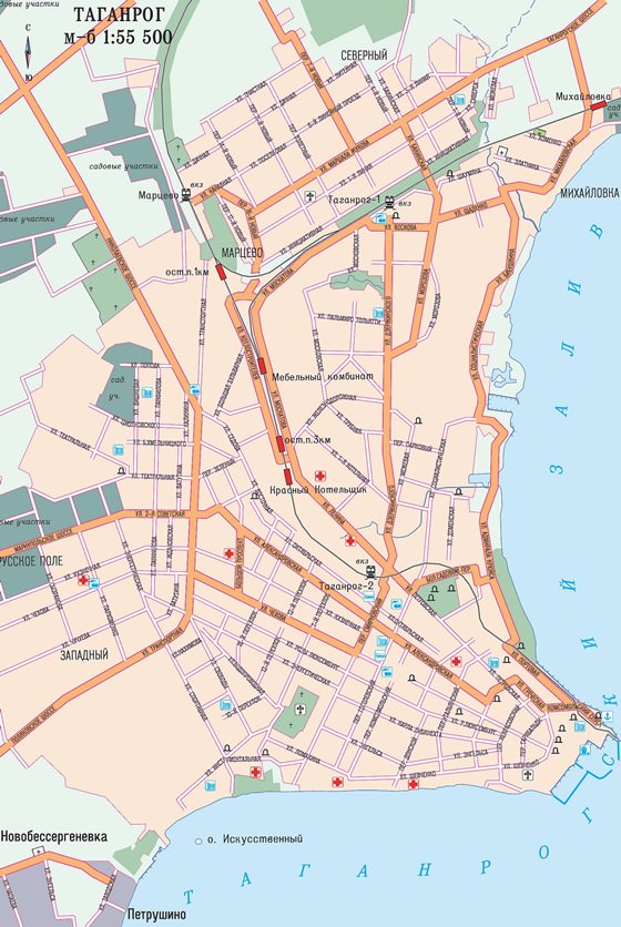 Large map of Taganrog 1