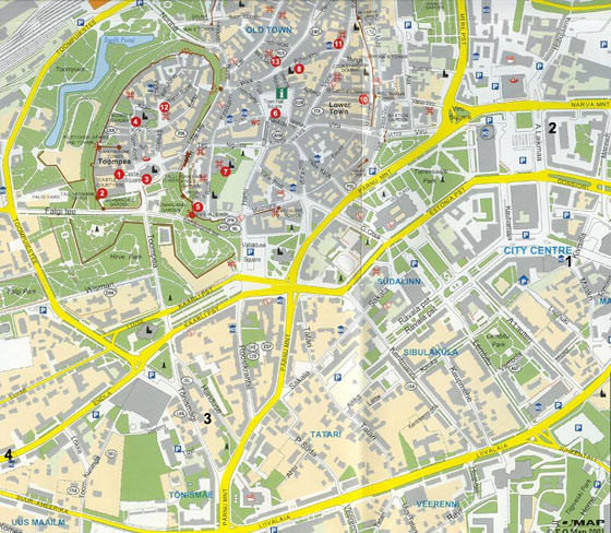 Детальная карта Таллина 1