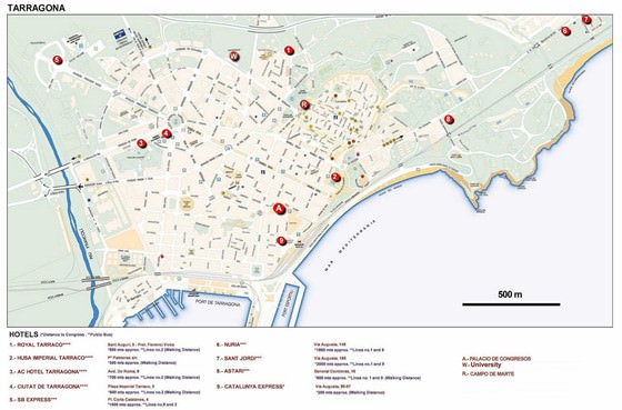 Detaillierte Karte von Tarragona 2
