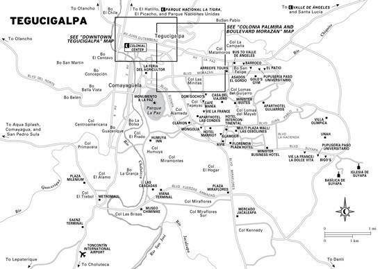 Gran mapa de Tegucigalpa 1