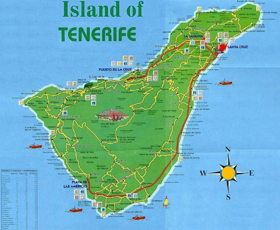 Подробная карта Тенерифе 2