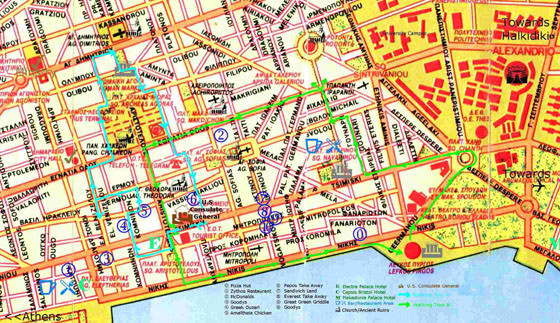 Große Karte von Thessaloniki 1