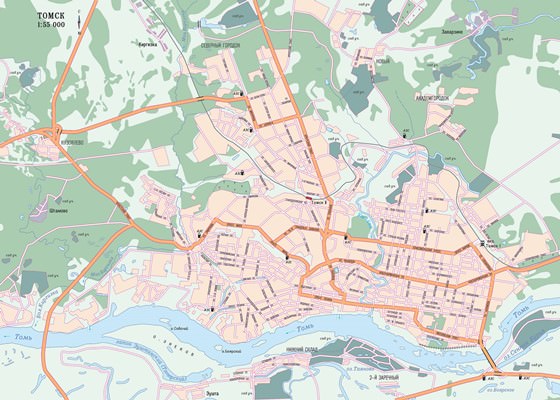 Large map of Tomsk 1