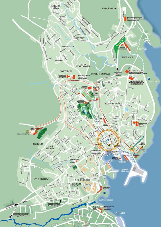 Mapa detallado de Tórshavn 2