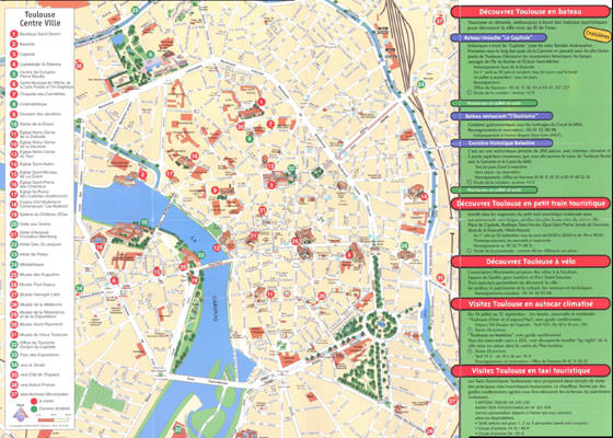 Gedetailleerde plattegrond van Toulouse