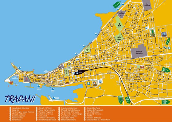 Mapa detallado de Trapani 2