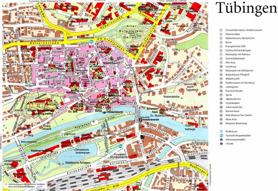 Детальная карта Тюбингена 1