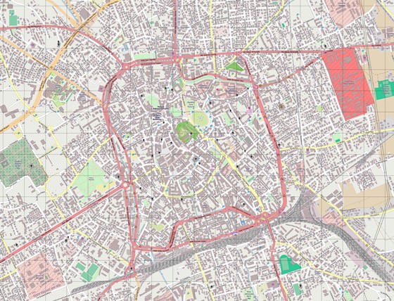 Gedetailleerde plattegrond van Udine