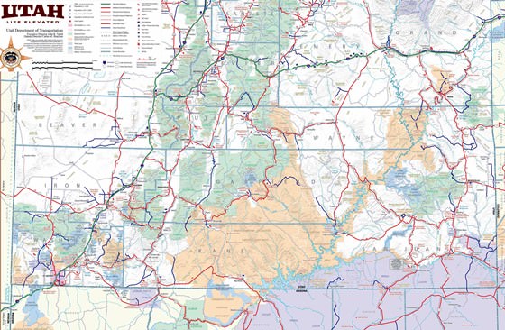 Mapa detallado de Utah 2
