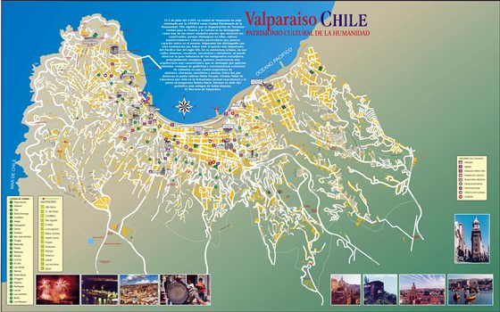 Detaillierte Karte von Valparaiso 2