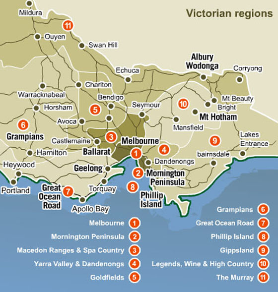 Детальная карта Виктории 1
