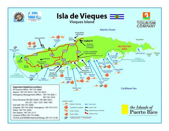 Детальная карта острова Вьекес 1