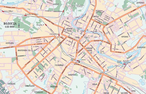 Large map of Vologda 1