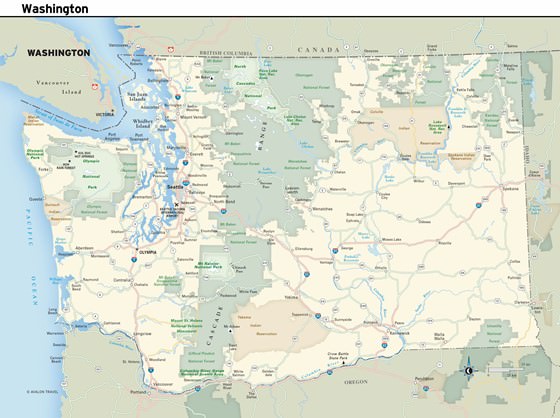 Gran mapa de Washington 1