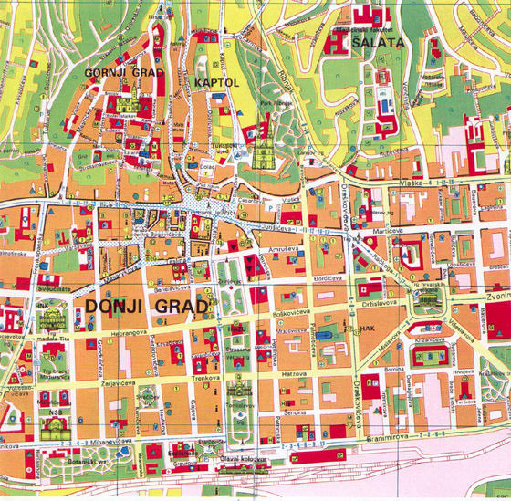 Large map of Zagreb 1