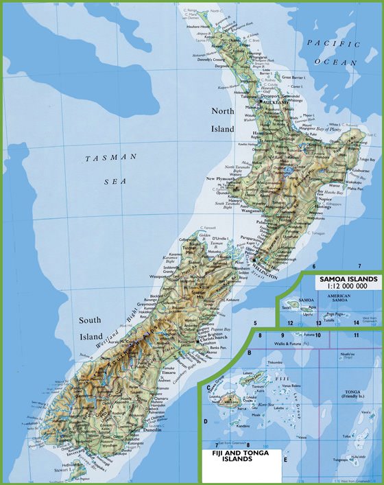 Детальная карта Зеландии 1