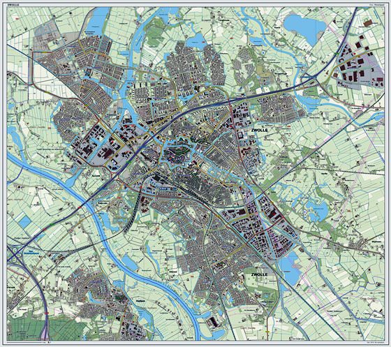 Detaillierte Karte von Zwolle 2