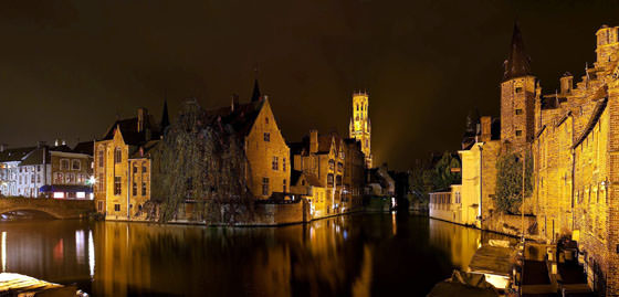 Photo panoramique de Bruges