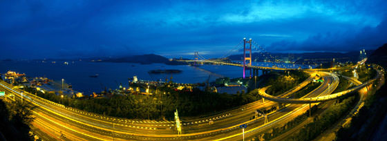 Foto panorámica de Hong Kong