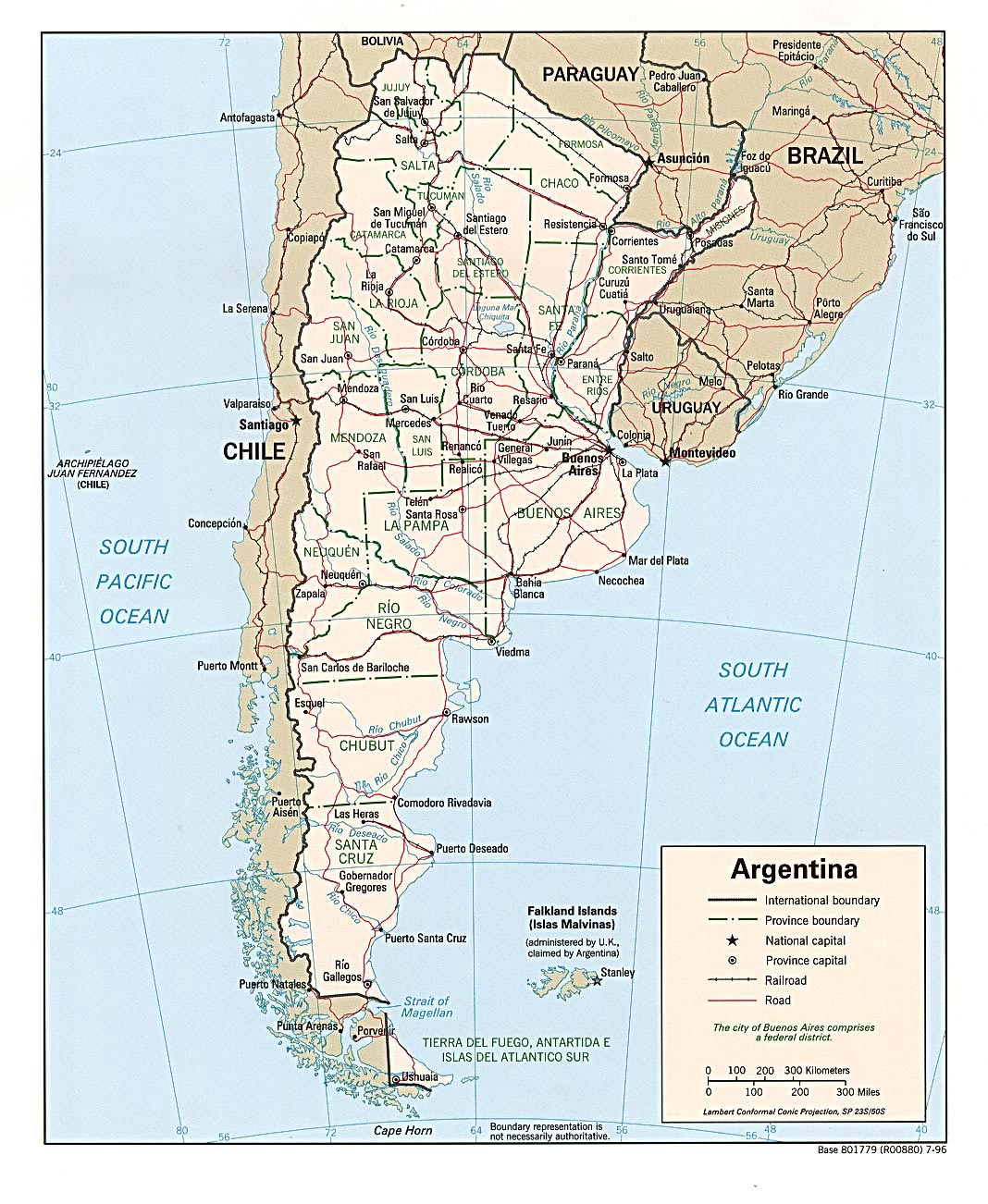 argentine carte detaillee